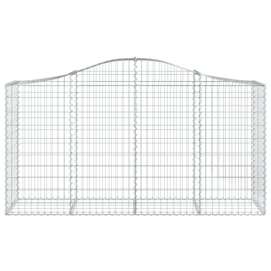Arched Gabion Baskets 10 pcs 200x50x100/120 cm Galvanised Iron