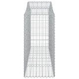 Arched Gabion Baskets 10 pcs 200x50x100/120 cm Galvanised Iron - 45-Degree Angle