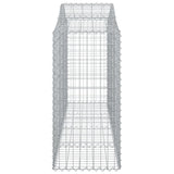 Arched Gabion Baskets 13 pcs 200x50x100/120 cm Galvanised Iron - 45-Degree Angle