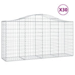Arched Gabion Baskets 30 pcs 200x50x100/120 cm Galvanised Iron