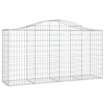 Arched Gabion Baskets 30 pcs 200x50x100/120 cm Galvanised Iron