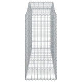 Arched Gabion Baskets 30 pcs 200x50x100/120 cm Galvanised Iron - 45-Degree Angle