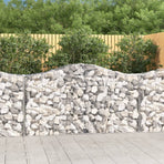 Arched Gabion Baskets 30 pcs 200x50x100/120 cm Galvanised Iron