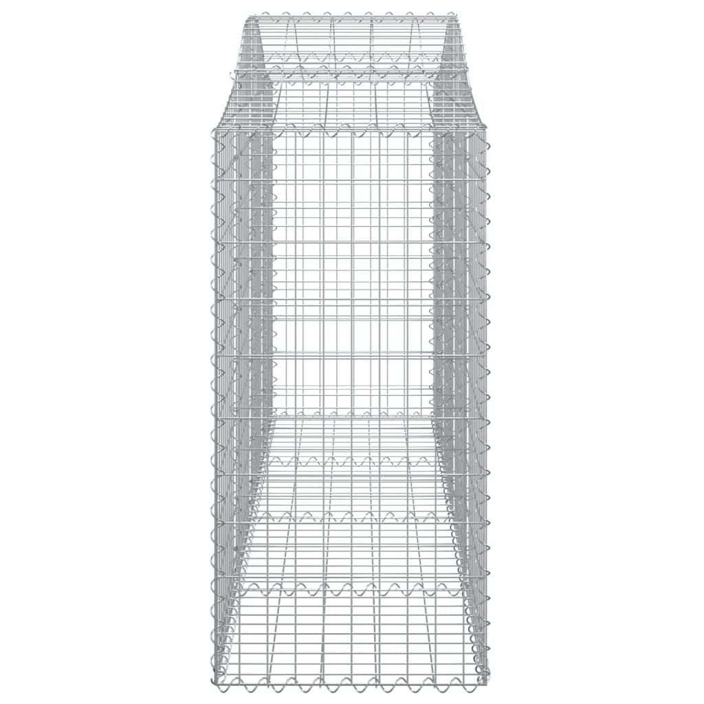 Arched Gabion Baskets 2 pcs 200x50x120/140 cm Galvanised Iron