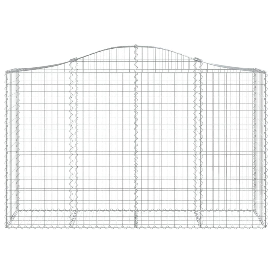 Arched Gabion Baskets 3 pcs 200x50x120/140 cm Galvanised Iron