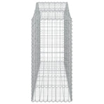 Arched Gabion Baskets 3 pcs 200x50x120/140 cm Galvanised Iron