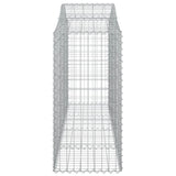 Arched Gabion Baskets 3 pcs 200x50x120/140 cm Galvanised Iron - 45-Degree Angle