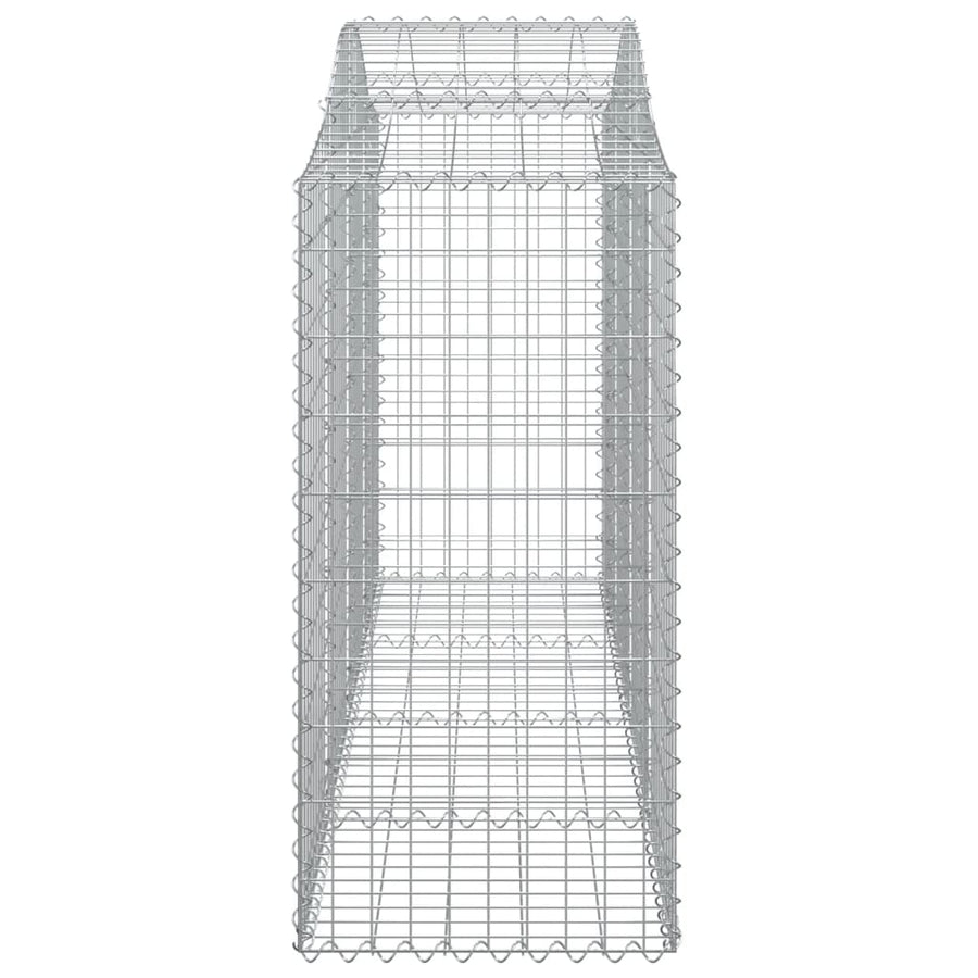 Arched Gabion Baskets 3 pcs 200x50x120/140 cm Galvanised Iron