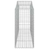 Arched Gabion Baskets 9 pcs 200x50x120/140 cm Galvanised Iron