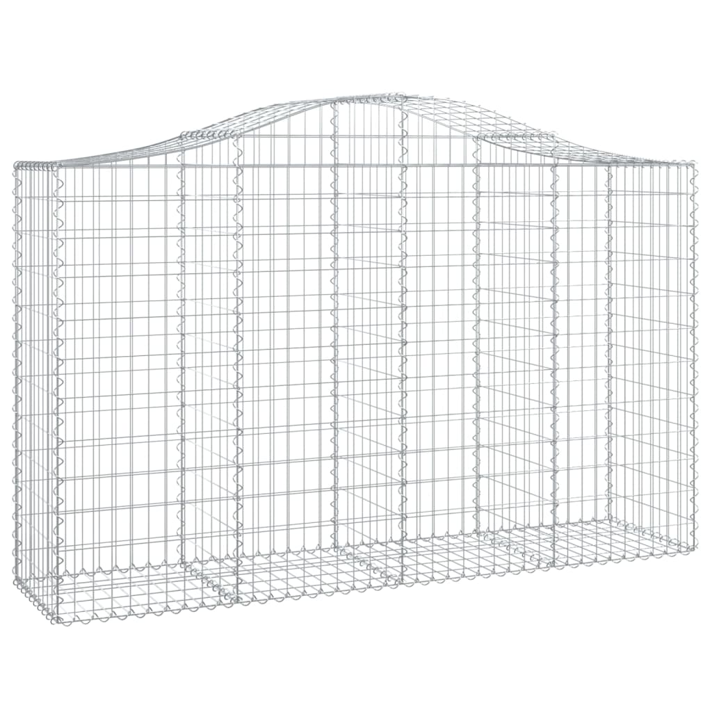 Arched Gabion Baskets 11 pcs 200x50x120/140 cm Galvanised Iron