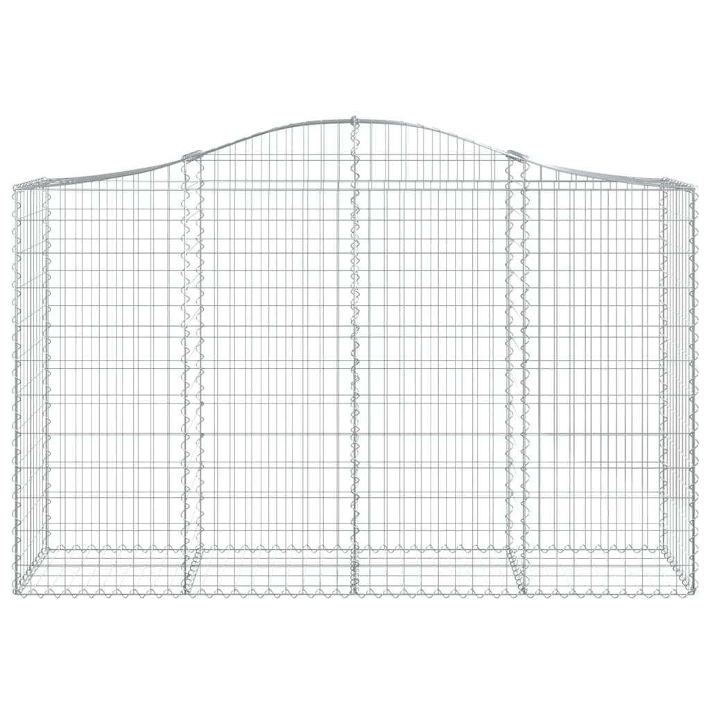 Arched Gabion Baskets 11 pcs 200x50x120/140 cm Galvanised Iron
