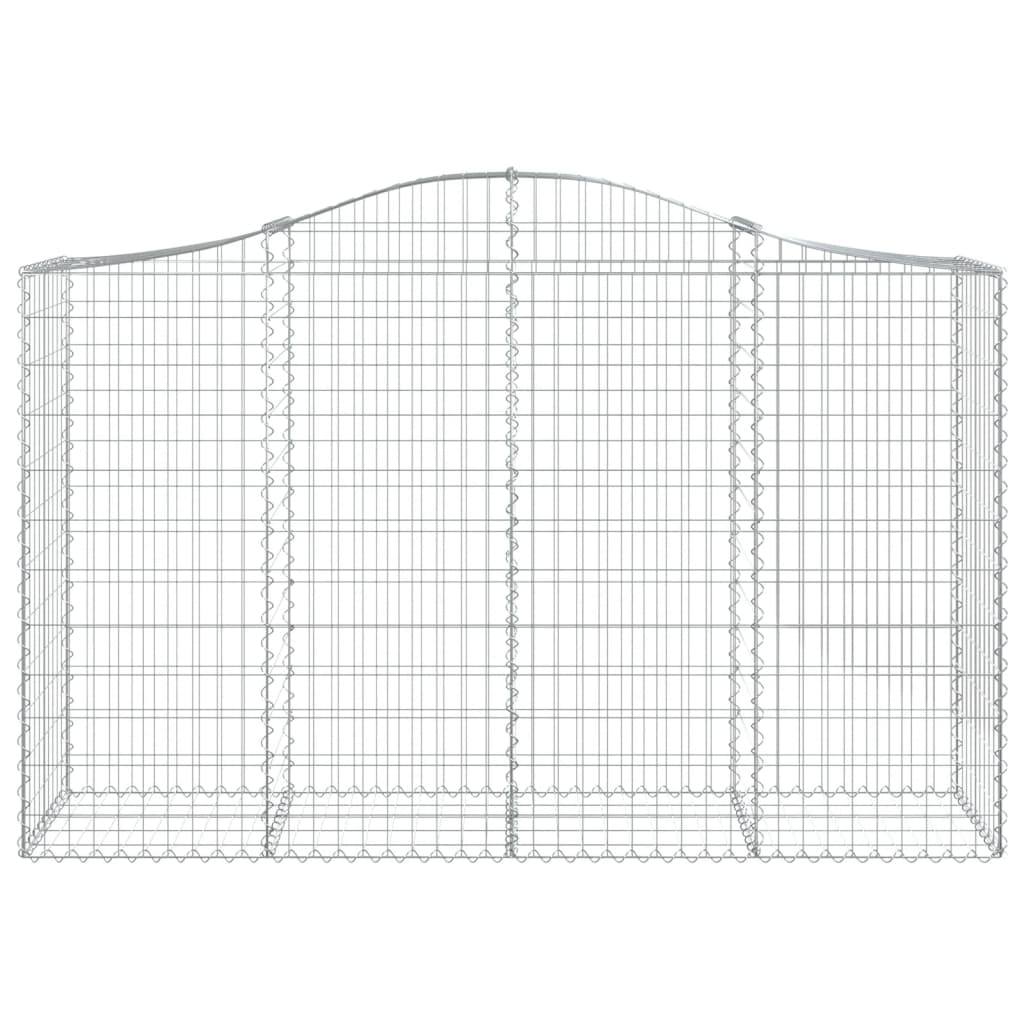Arched Gabion Baskets 12 pcs 200x50x120/140 cm Galvanised Iron