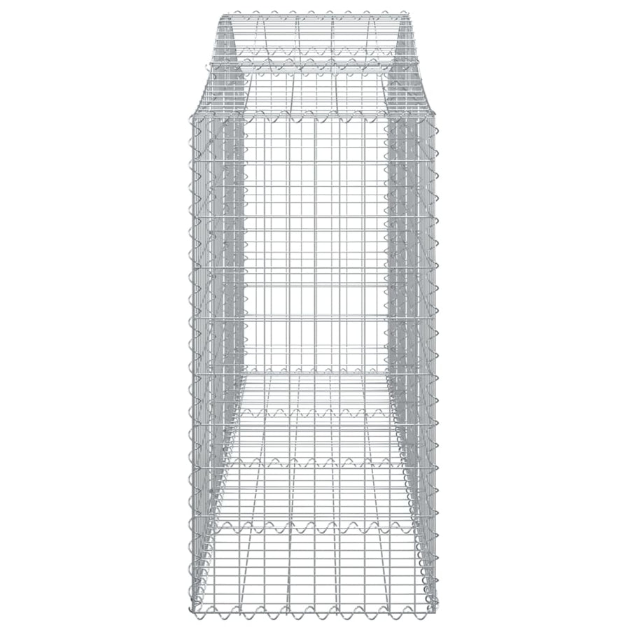 Arched Gabion Baskets 15 pcs 200x50x120/140 cm Galvanised Iron