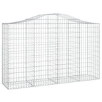 Arched Gabion Baskets 25 pcs 200x50x120/140 cm Galvanised Iron