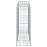 Arched Gabion Baskets 2 pcs 200x50x140/160 cm Galvanised Iron - 45-Degree Angle