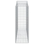 Arched Gabion Baskets 3 pcs 200x50x140/160 cm Galvanised Iron