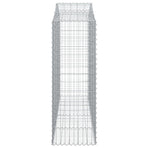 Arched Gabion Baskets 4 pcs 200x50x140/160 cm Galvanised Iron