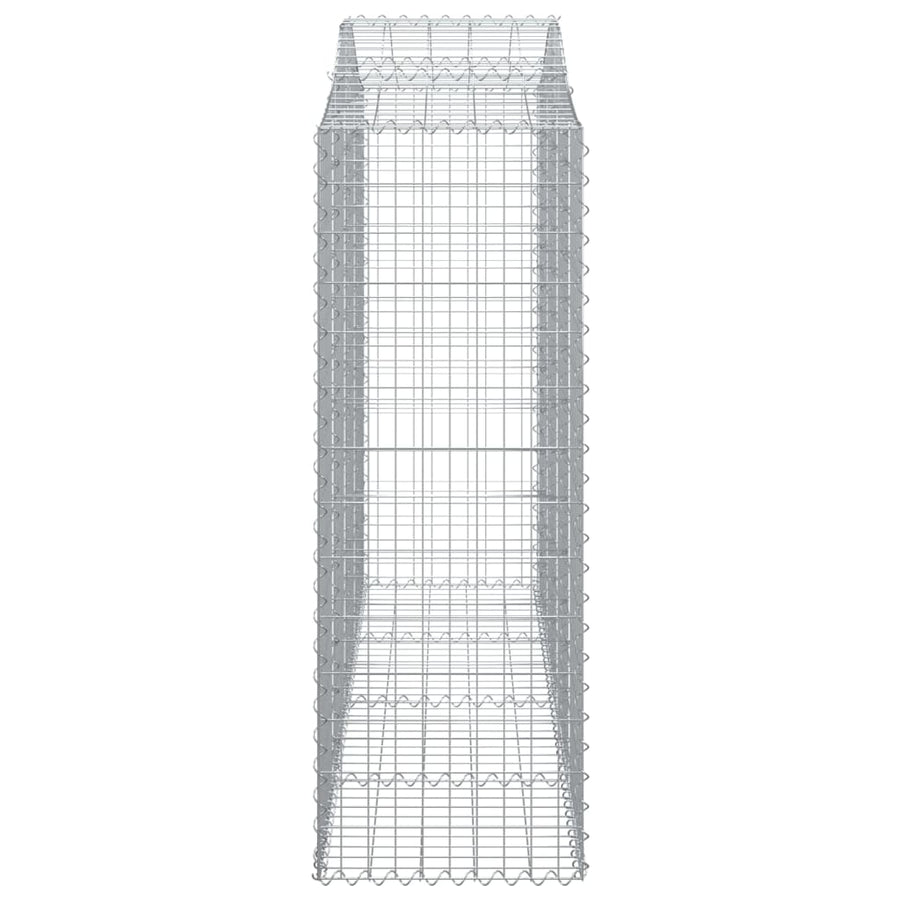 Arched Gabion Baskets 4 pcs 200x50x140/160 cm Galvanised Iron