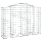 Arched Gabion Baskets 6 pcs 200x50x140/160 cm Galvanised Iron