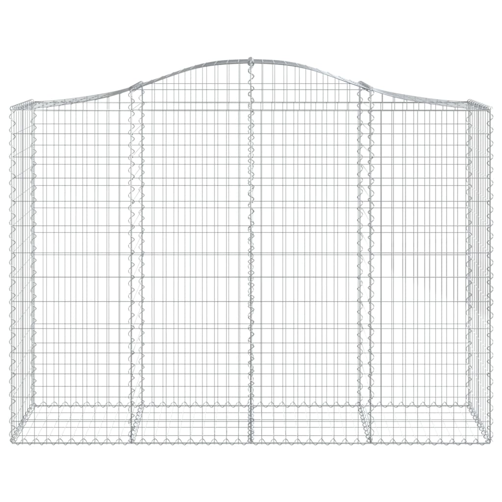 Arched Gabion Baskets 8 pcs 200x50x140/160 cm Galvanised Iron