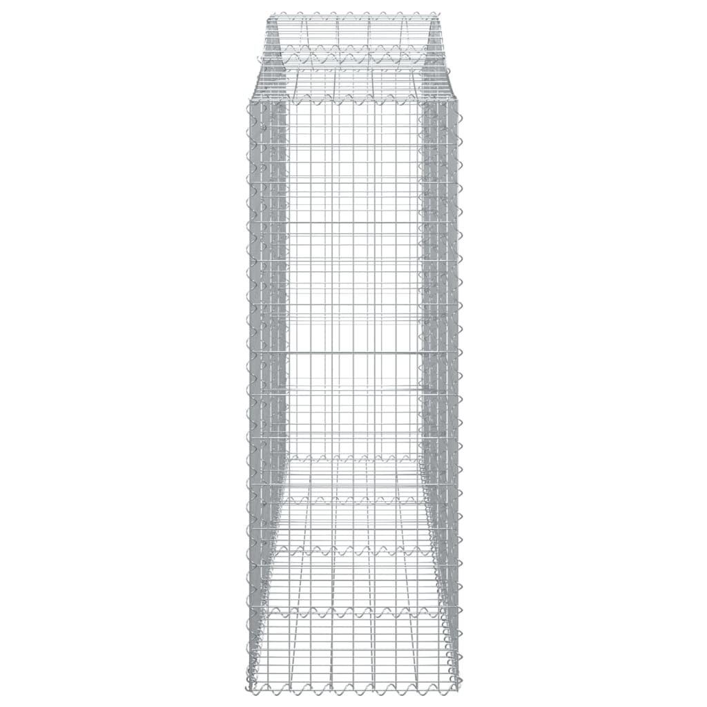 Arched Gabion Baskets 11 pcs 200x50x140/160 cm Galvanised Iron