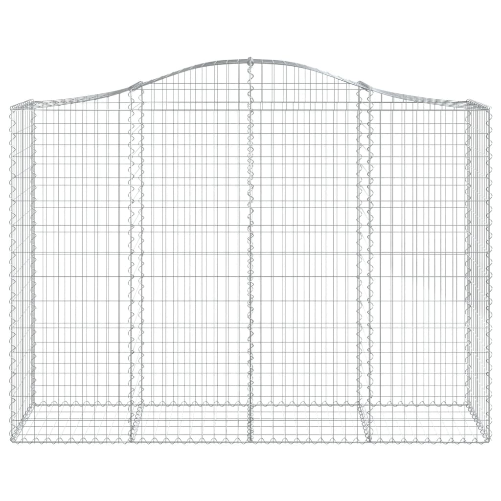 Arched Gabion Baskets 12 pcs 200x50x140/160 cm Galvanised Iron