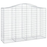 Arched Gabion Baskets 13 pcs 200x50x140/160 cm Galvanised Iron