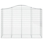 Arched Gabion Baskets 13 pcs 200x50x140/160 cm Galvanised Iron