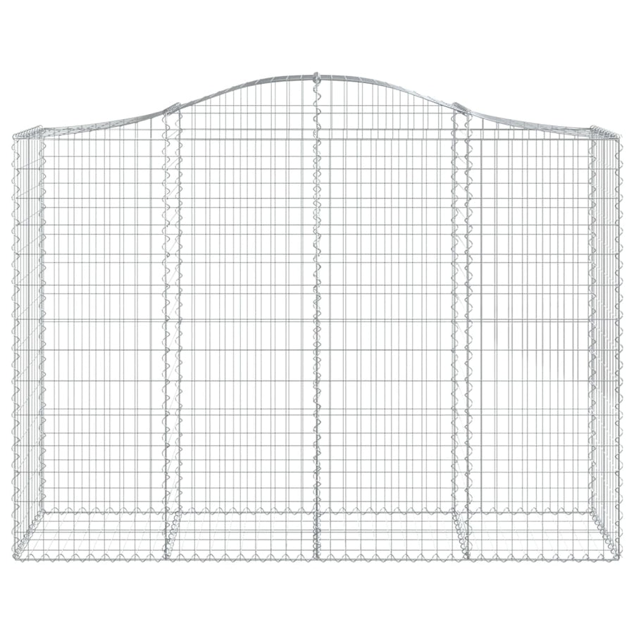 Arched Gabion Baskets 13 pcs 200x50x140/160 cm Galvanised Iron