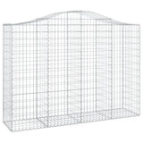Arched Gabion Baskets 14 pcs 200x50x140/160 cm Galvanised Iron