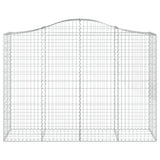 Arched Gabion Baskets 20 pcs 200x50x140/160 cm Galvanised Iron