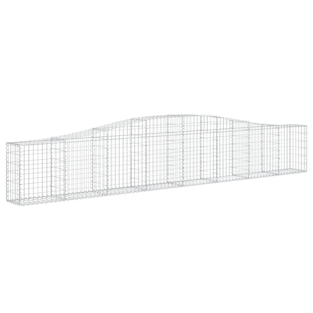 Arched Gabion Baskets 2 pcs 400x30x60/80 cm Galvanised Iron