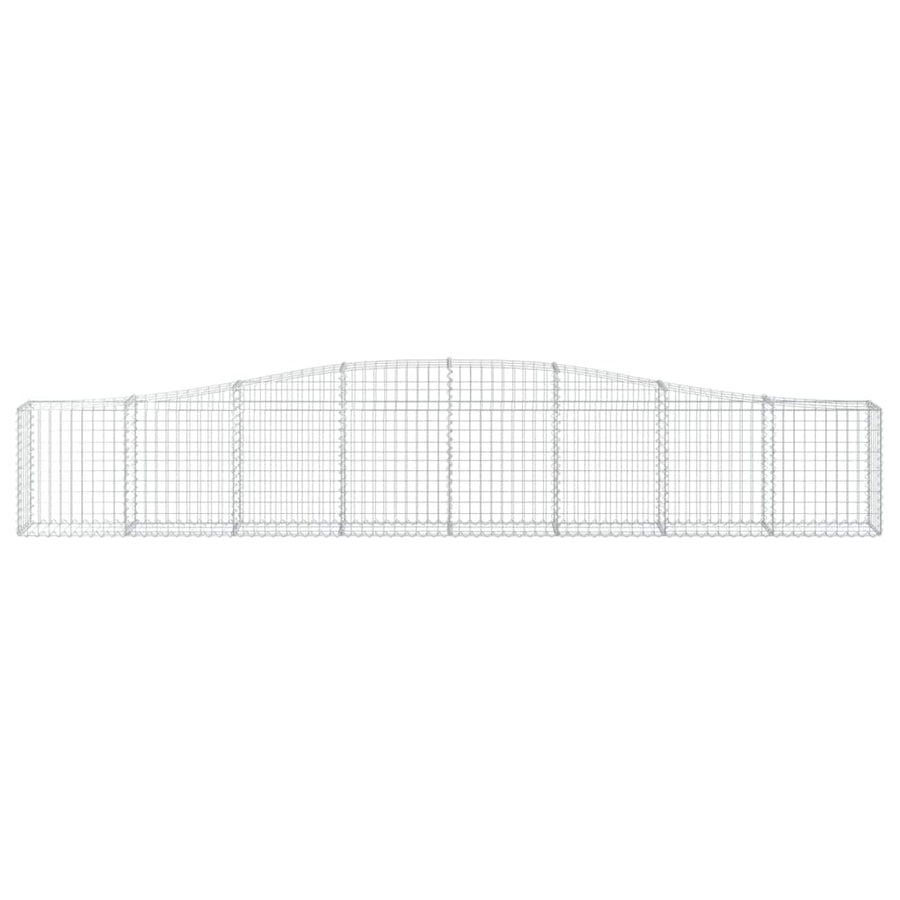 Arched Gabion Baskets 3 pcs 400x30x60/80 cm Galvanised Iron
