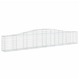 Arched Gabion Baskets 4 pcs 400x30x60/80 cm Galvanised Iron