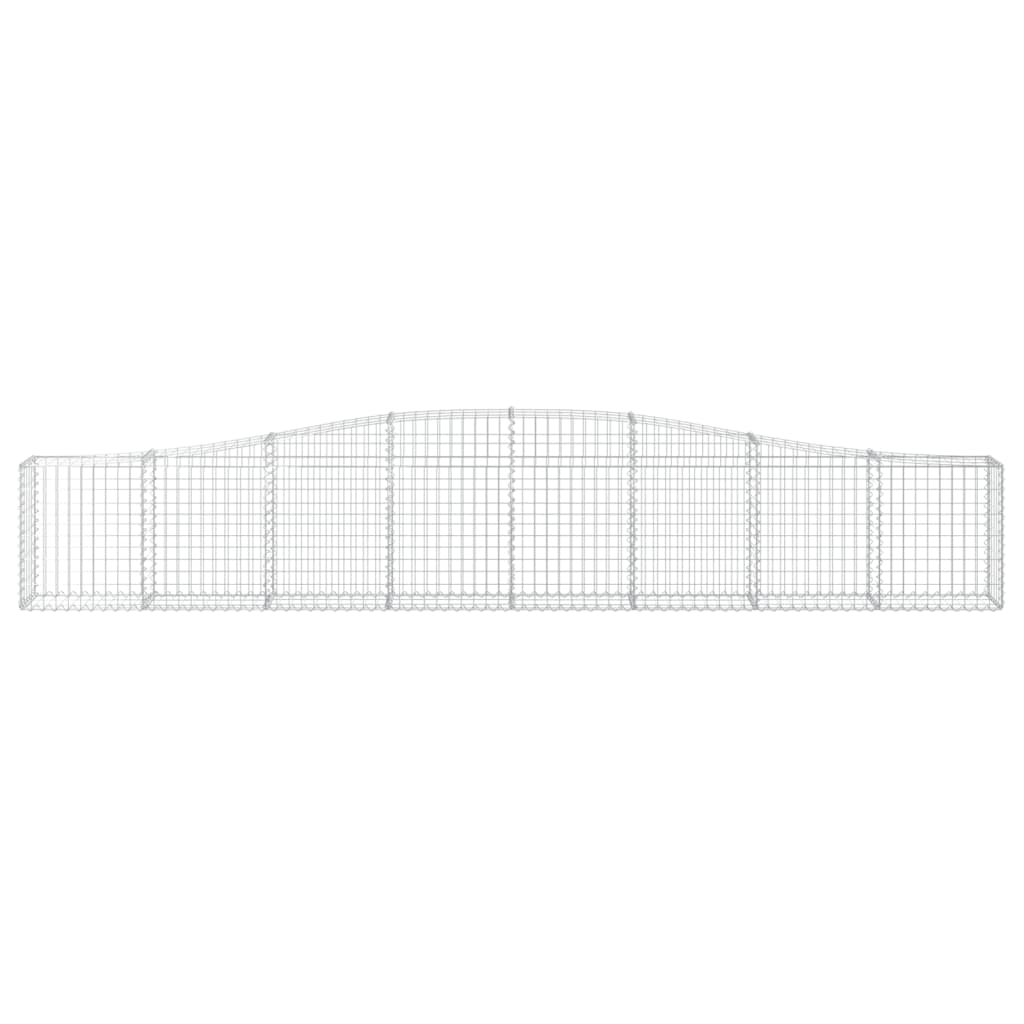 Arched Gabion Baskets 4 pcs 400x30x60/80 cm Galvanised Iron