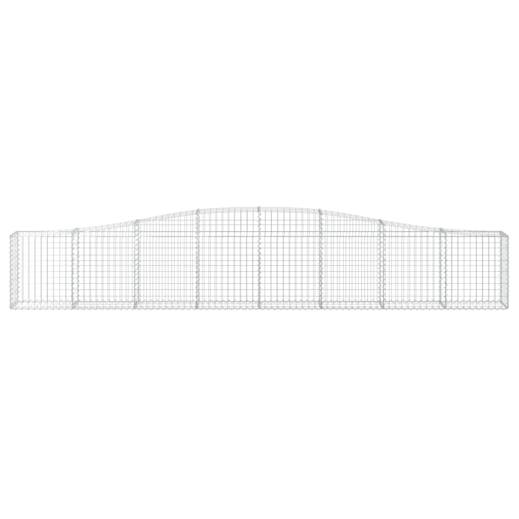 Arched Gabion Baskets 7 pcs 400x30x60/80 cm Galvanised Iron