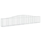 Arched Gabion Baskets 10 pcs 400x30x60/80 cm Galvanised Iron - Side View