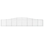 Arched Gabion Baskets 15 pcs 400x30x60/80 cm Galvanised Iron