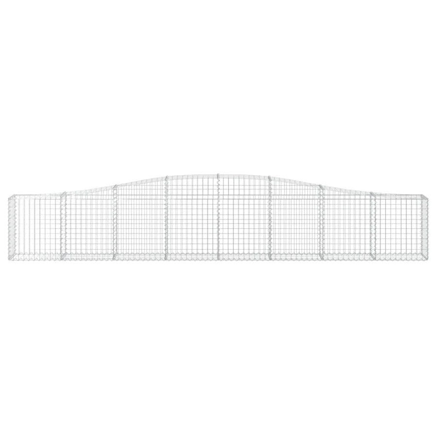Arched Gabion Baskets 15 pcs 400x30x60/80 cm Galvanised Iron