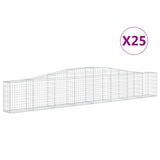 Arched Gabion Baskets 25 pcs 400x30x60/80 cm Galvanised Iron