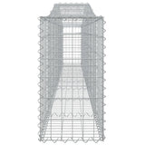 Arched Gabion Baskets 25 pcs 400x30x60/80 cm Galvanised Iron - 45-Degree Angle
