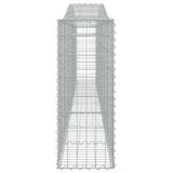 Arched Gabion Baskets 2 pcs 400x30x80/100 cm Galvanised Iron