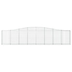 Arched Gabion Baskets 4 pcs 400x30x80/100 cm Galvanised Iron