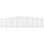 Arched Gabion Baskets 7 pcs 400x30x80/100 cm Galvanised Iron