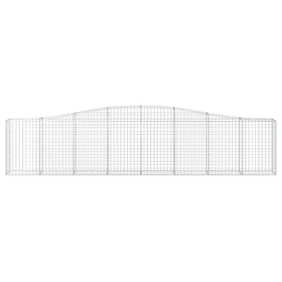 Arched Gabion Baskets 7 pcs 400x30x80/100 cm Galvanised Iron