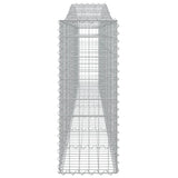 Arched Gabion Baskets 7 pcs 400x30x80/100 cm Galvanised Iron
