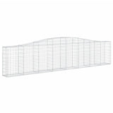 Arched Gabion Baskets 8 pcs 400x30x80/100 cm Galvanised Iron - Side View