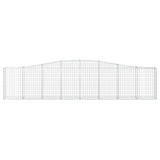 Arched Gabion Baskets 15 pcs 400x30x80/100 cm Galvanised Iron