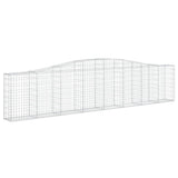 Arched Gabion Baskets 20 pcs 400x30x80/100 cm Galvanised Iron - Side View