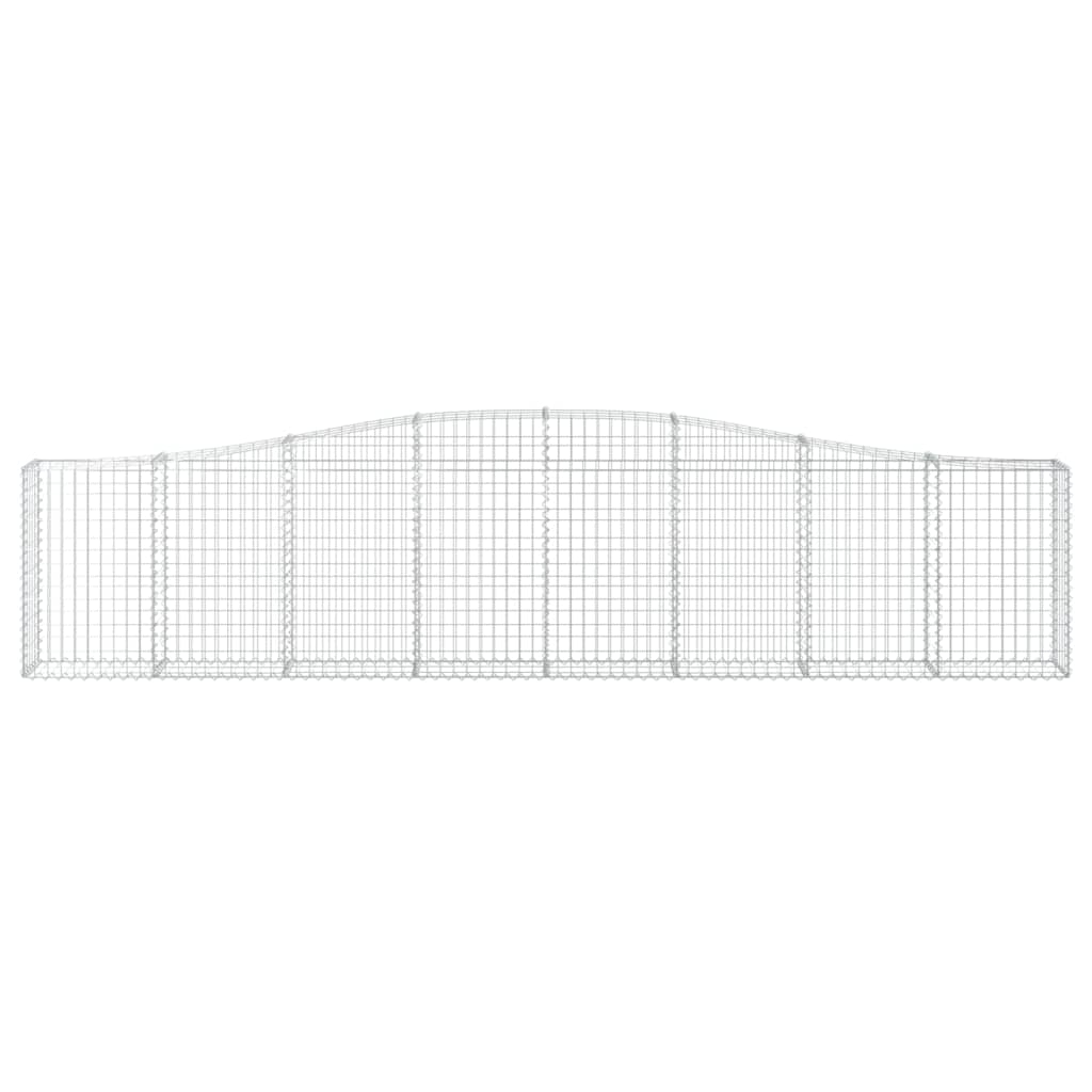 Arched Gabion Baskets 20 pcs 400x30x80/100 cm Galvanised Iron